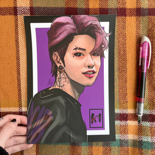 Purple seungmin a5 print