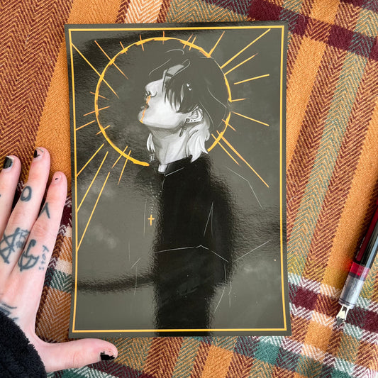 Priest woo young a5 art print